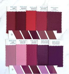 Color Palette Swatches, Winter Colour Palette, Orchid Room, Color Analysis Winter, Deep Autumn Color Palette, Sunset Winter