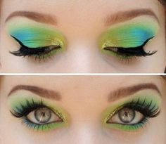 Makeup Verde, Shadow Design, Diva Makeup, Pirate Fashion, Makeup Idea, Beauty Make-up, Makijaż Smokey Eye, Makeup Tricks, Halloween Makeup Looks