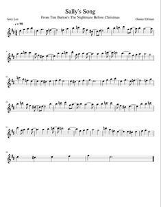 sheet music with the words salty's song written in black and white on it