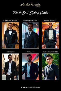 rom weddings to business meetings, evening events to casual looks – a black suit never goes out of style. Whether you're dressing up for a special occasion or keeping it sharp for daily wear, Andre Emilio has you covered. ✅ Tailored for every occasion. ✅ Custom fit, unmatched quality. ✅ Explore 6 versatile looks to stand out in style. 📞 Call us at +1 689-243-1611 #AndreEmilio #BlackSuitStyle #MensFashion #TailoredElegance #StyleGuide #CustomSuits