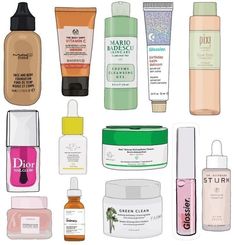 an assortment of different types of skin care products