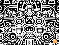 illustration of Native designs for adult coloring Native Patterns, Indigenous Art, Free Printable Coloring, Printable Coloring Pages