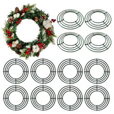 PRICES MAY VARY. Package quantity: Comes with 12 pieces wire wreath frames measure approx. 10 inches/ 25 cm in diameter; Enough for you to arrange a decoration, also have spare for replacements and DIY. Quality material: Our wreath making supplies is solid wire, the wire frame is sturdy and easy to hang. It is made of high-quality metal and processed by welding technology. It is coated with a layer of green paint. It is smooth, waterproof, durable and not easy to rust. Widely Application：These f Metal Wreath Ring, Wreath Frames, Home Decor Diy Crafts, Wreath Rings, Solid Wire, Metal Wreath Frame, Welding Technology, Christmas Wreaths & Garlands, Wire Wreath Frame