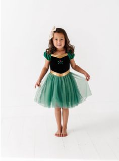 Disney Princess Dresses For Kids, Rose Princess Dress, Pink Ball Dresses, Princess Anna Costume, Princess Dress Kids, Cowgirl Dresses, Embroidered Rose, Disney Princess Dresses, Dress Up Outfits