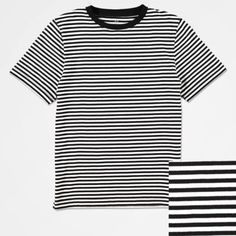 Nwot Stripe T Shirt Make An Offer Or Bundle For Huge Discounts Black Crew Neck T-shirt With Horizontal Stripes, Black Cotton T-shirt With Vertical Stripes, Black Casual Shirt With Vertical Stripes, Trendy Cotton T-shirt With Horizontal Stripes, Black Horizontal Stripe Cotton Top, Black Cotton Tops With Horizontal Stripes, Black Cotton Tops With Horizontal Stripe Pattern, Black Horizontal Stripe Short Sleeve T-shirt, Black Top With Horizontal Stripes And Relaxed Fit