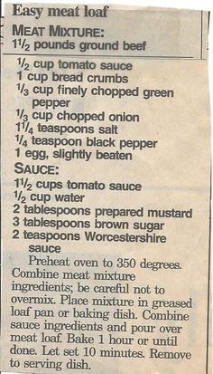 an old recipe is shown with instructions for making it in the kitchen or dining room