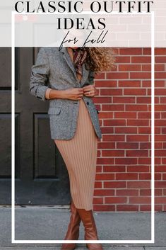 Love classic style? This post is for you! Here's all the inspo for the perfect fall classic outfits you can wear this season. #fallfashion #falloutfits #fallstyle Classic Style Outfits Winter, Dark Retro Aesthetic, Texture Outfits, Autumnal Style, Fall Chic Outfits, Winter Layering Outfits, Sweater Skirt Outfit, Classic Fall Style, Irish Clothing