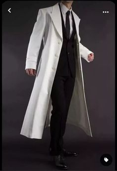 #ad Top Rated Formal Casual Workwear Stylish White Men Genuine Leather Trench Coat Handmade, Fashion Mens Clothing White Trench Coat Outfit Men, Long Single Breasted Fitted Outerwear, Fitted Long Single Breasted Outerwear, Long Fitted Single Breasted Outerwear, Fitted Long Single-breasted Outerwear, Fitted Long Wool Business Coat, Fitted Long Wool Coat For Business, Fitted Long Pea Coat, Tailored Long Business Outerwear