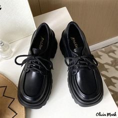 Olivia Mark - Professional Grade Digital Marketing Services Girls Uniform Shoes, Girls Loafers, School Uniform Shoes, Mary Jane Platform Shoes, Black Oxford Shoes, Womens Low Heels, Shoes Oxford, Black Oxfords, Number 7