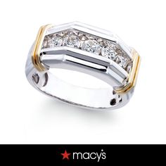 in stock Classic 14k White Gold Rings From Macy's, Macy's 14k White Gold Rings For Formal Occasions, Macy's 14k White Gold Formal Rings, Gold Macy's Classic Diamond Ring, Macy's Diamond White Rings For Anniversary, Macy's White Gold Diamond Ring For Anniversary, Macy's Classic Rings With Diamond Accents, Macy's Classic 14k White Gold Rings, Macy's White Gold Diamond Anniversary Ring