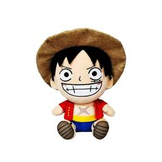 an image of a stuffed toy that looks like the character from one piece, with big eyes