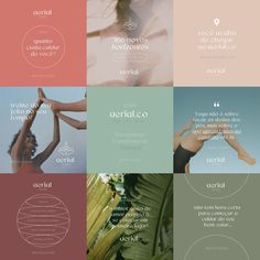 Yoga Instagram Templates Social Media Content Ideas For Yoga, Yoga Studio Social Media, Yoga Retreat Flyer Design, Yoga Studio Logo Ideas, Yoga Social Media Design, Meditation Color Palette, Wellness Social Media Design