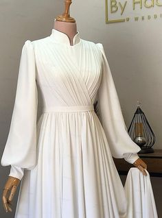 Casual Fall Wedding, 1950s Casual, Casual Wedding Dresses, Wedding Dresses A Line, Muslim Wedding Dresses, Court Dresses, Minimalist Wedding Dresses, Mother Wedding Dress, Casual Wedding Dress