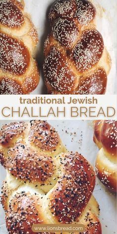 traditional jewish chalabah bread with sesame seeds