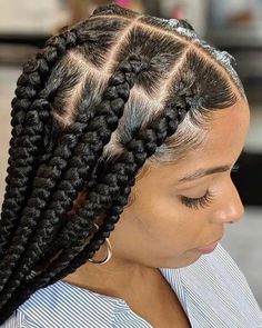 jumbo box braids 2 months - Google Search Cornrows And Twists, Big Braids, Jumbo Box Braids