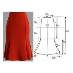 a woman's skirt with measurements and measurements