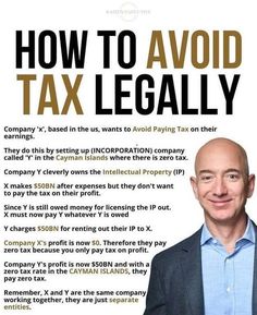 a man in a suit and tie with the words how to avoid tax legally