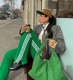 Oversized Shirt Outfit Street Style, Sporty Pants Outfit, Green Adidas Pants, Adidas Track Pants Outfit, Adidas Sweatpants Outfit, Oversized Shirt Outfit, 2024 Fits, Track Pants Outfit, Adidas Hose