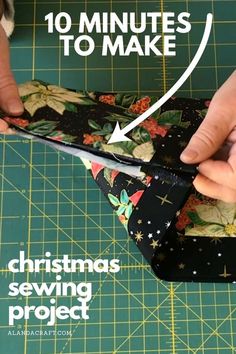 someone is making a christmas sewing project