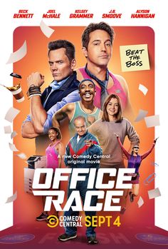 the movie poster for office race