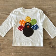 Thanksgiving Turkey Tee Handmade New Baby Size 12 Unisex No Tags, Never Worn Thanksgiving Toddler, Turkey Craft, Turkey Shirts, Diy Thanksgiving, Thanksgiving Crafts, Thanksgiving Turkey, Baby Size, New Baby, Kids Shirts