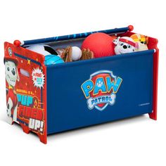 the paw patrol toy chest is filled with toys