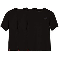 The MILWAUKEE Large Black Short Sleeve Hybrid Work Tee is a lightweight and breathable solution that allows users to STAY COMFORTABLE and KEEP COOL. This short sleeve t-shirt is specifically created for mobility and durability with its drop shoulder design to reduce wear on the seams. The Hybrid Work Tee Shirt is built to protect against the elements, offering UPF 50 protection for those warm days on the job site and moisture-wicking fabric so users can stay dry while working. Gender: male. Age Group: adult. Hybrid Design, Work Safety, Work Jackets, Shoulder Design, Layered Look, Moisture Wicking Fabric, Black Shorts, Upf 50, Large Black