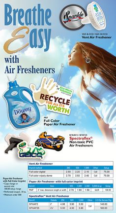 the flyer for breathe easy with air fresheners