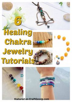 6 Healing Chakra DIY Jewelry Tutorials Diy Spiritual Jewelry, Crystal Bracelets Diy Ideas, Diy Crystal Bead Bracelets, Making Crystal Bracelets, Crystal Bead Jewelry Ideas, Handmade Beaded Jewelry Diy