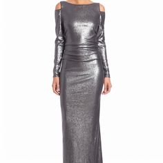 Metallic Donna Karan Gown. Per Photos It Has Been Altered And Worn Once. Original Price $3,500. Donna Karan Dresses, Vintage Donna Karan, Donna Karan Dress, Donna Karan, Bodycon Dress, Size 6, Wedding Dresses, Womens Dresses, Grey