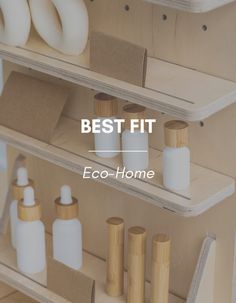 the best fit eco - home products are displayed on shelves