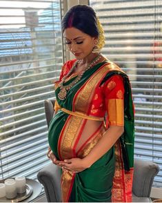 Godh Bharai Outfit, Baby Shower Makeup, Dohale Jevan, Dress For Pregnant, Shower Photos, Dress For Pregnant Women, Garden Party Dresses For Women, Baby Shower Photography, Pregnant Lady