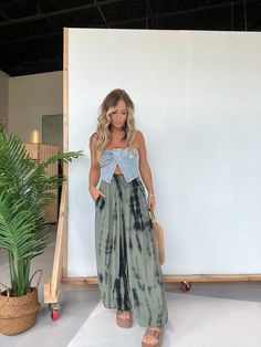 Janie Tie Dye Boho Pants – Chic by Ally B Gauze Pants, Boho Pants, Fall Fashion Trends, Cropped Tank Top, Jumpsuit Dress, Short Sleeves Tops, Bootie Boots, Jumpsuit Romper, Dress Shop