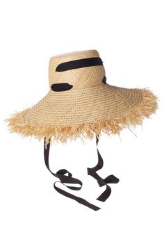 Alpargatas Ribbon Fringe Sun Hat | Everything But Water Hat With Ribbon, Floppy Sun Hat, Raffia Hat, Subtle Luxury, Leopard Scarf, Dull Colors, Woven Raffia, Fade Color, Wide Brimmed Hats