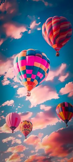 colorful hot air balloons flying in the sky