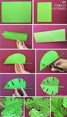 the steps to make a paper leaf