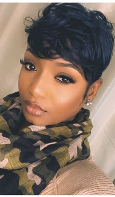 Black Hair Short, Short Black Hair, Hair Short Cuts, Quick Weave Hairstyles, Short Sassy Hair, Short Black Hairstyles, Pixie Styles, Sassy Hair