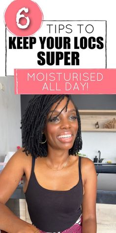 These 6 tips are crucial to keeping your locs moisturised. They work for traditional dreadlocs as well as microlocs and sisterlocs. If you are having issues with dry locs this is for you! Afro hair | Loc journey Products For Locs, Locs Products, Diy Hair Mist, Dry Locs, Hair Rinse Recipe, Acv Hair, Dreadlocks Hair Care, Short Dreadlocks Styles, Natural Locs