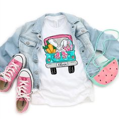 Celebrate Easter in style with these cute custom graphic tees! Hip Hop Easter, Kids Easter Shirts, Easter Tees, Easter Bunny Shirts, Bunny Shirt, Easter Girl, Bunny Easter, Easter Shirt, Kids Graphic Tees