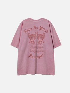 Washed Little Angel Graphic Tee - Anagoc Angel Graphic, New Fashion Clothes, Oversize Style, Oversize Fashion, Little Angel, Grey T Shirt, Clothing Details, The Trend, Gray Tshirt