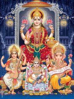 the hindu god and his attendants