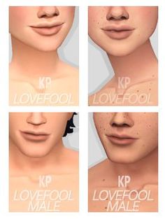 four different images of the same woman's face with various skin types and colors