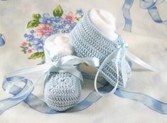 Baby Blue Baby Boy Lace Ups Baby Blue Ribbon 3-6 months Cotton Thread Crochet Handmade Give a baby shower gift that is sure to be treasured! These adorable little shoes feature: *Made from 100% cotton baby blue crochet thread *Baby Blue satin ribbon ties *Size 2 = 3-6 months *Will fit most 3-6 months babies *Measure approximately 4" long by 2" wide with a cuff height of 1.5" *Soft and flexible for baby's comfort *In stock and ready to ship! Feel free to ask any questions that you may have. PLEAS Handmade Blue Booties As A Gift, Handmade Blue Booties For Gift, Handmade Blue Booties As Gift, Cotton Thread Crochet, Baby Boy Booties, Crochet Baby Boy, Booties Crochet, 6 Month Baby, Baby Comforter