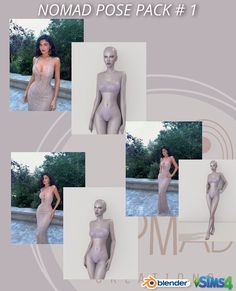 there are many images of the same woman in different poses, and one is wearing a bodysuit