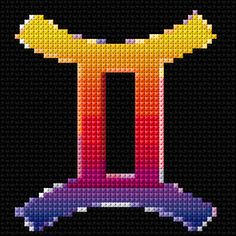 the letter i is made up of pixellated pixels, and it looks like an image of