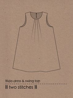 the front and back of a sewing pattern for a women's dress with an attached neckline