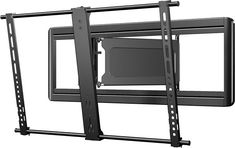 the tilting tv wall mount is shown with two arms and one arm extended to it's left side