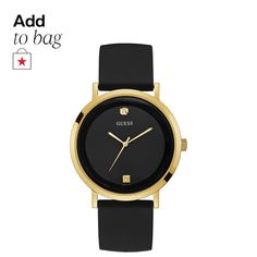 in stock Black Watches With Diamond Hour Markers And Round Dial, Black Watches With Diamond Hour Markers, Black Timeless Watches With 10atm Water Resistance, Guess Men, Mens Cologne, Surf Shop, Mens Gift Sets, Trendy Plus Size, Baby Clothes Shops