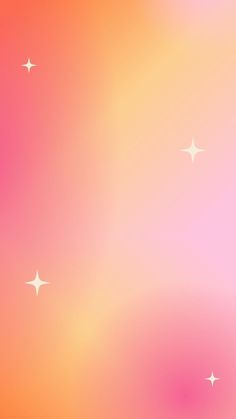 an orange and pink blurry background with white stars