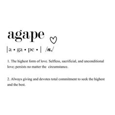 the words agape are written in black and white on a sheet of paper with writing underneath it